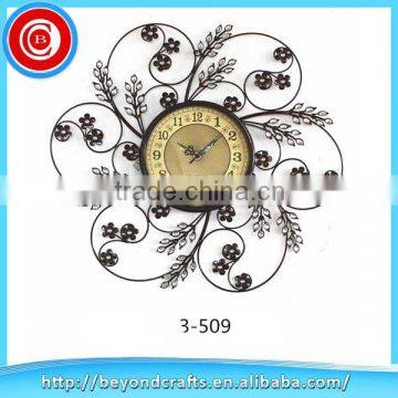 2015 Hot sale fancy home decorative metal wall clock