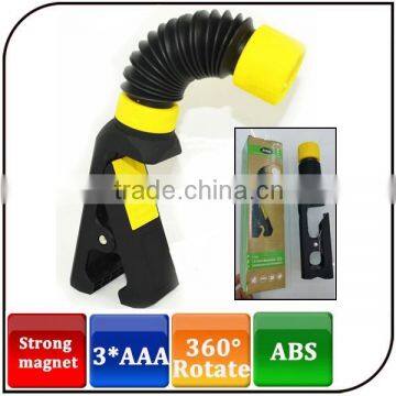 360 degree rotate snake shape stretch 3W led inspection light with super strong magnet