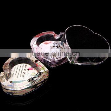 Custom print crystal glass ashtray,OEM famous brand Logo glass ashtrays,cheap glass ashtrary