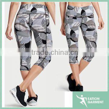 ladies fashion female compression pants sublimation leopard printed fitness and yoga pants