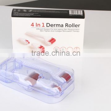 CE and RoHS korea Titanium 300&720 &1200 pinsMicro-current Skin nurse wrinkles removal derma roller