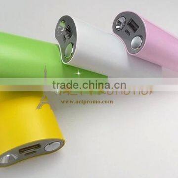 power bank with flashlight, 5000mah led light power bank,18650 external battery charger