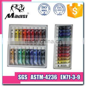 High quality promotional colorful fleece canvas drawing acrylic paint set