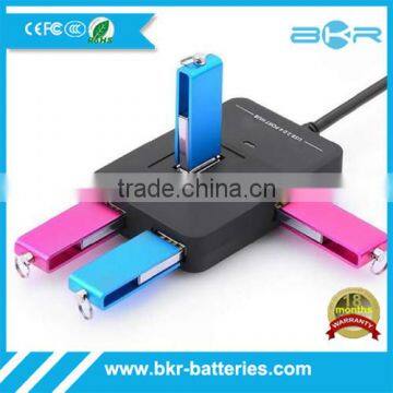 High quality usb 2.0 4 port usb hub with LED light