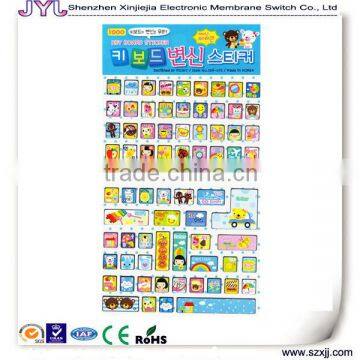 Digital printing membrane stickers /application for toy machinery / off-set printing membrane stickers