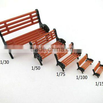 latest new bench, model park chair, plastic chair in model building , scale model building , architecture model materails