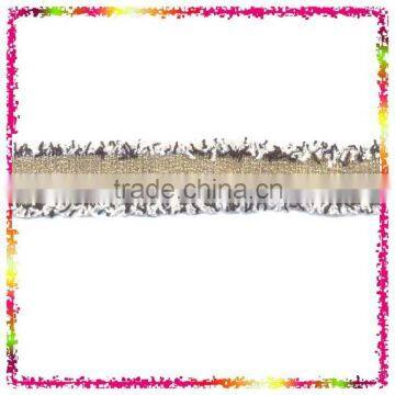 Blue Denim Gold Metallic Ivory Cotton Braided Decorative Trim for Apparels photo-6