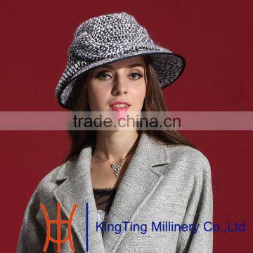 Wholesale Custom Designer Lady Winter Wool Hat Derby Hat