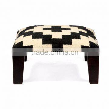 Natural Livings Cotton Printed Wooden Stool