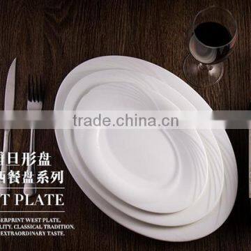 ceramic cookware white deep oval Plate&Dish for restaurant hotel