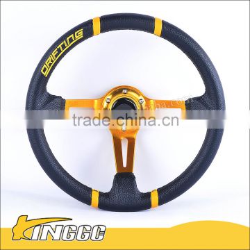 RACE PVC 350mm DRIFTING CAR STEERING WHEEL (UNIVERSAL)