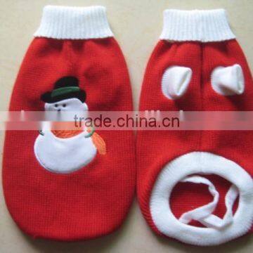 snowman pet sweater clothes in 2 colors