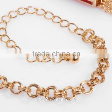 Beautiful Women Chain Copper Color Pearl Ornament Aluminum Chains Brightness F1-80037 photo-4
