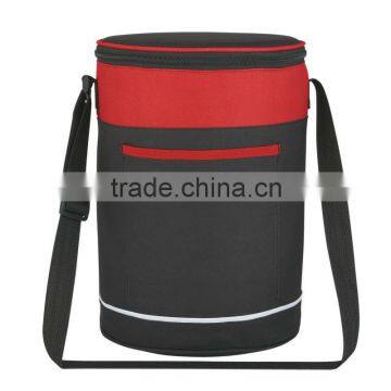 Non-Woven Round Kooler Bag-Red