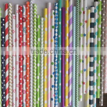 different pattern drinking paper straw