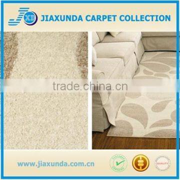 Beige Flora Pattern Cut Pile Home Use Shaggy Rug photo-2