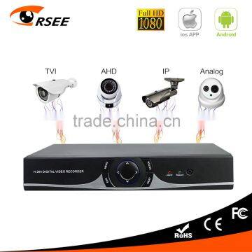 Hybrid dvr record 4ch 1080p AHD / TVI / Analog / IP camera support onvif p2p hd dvr