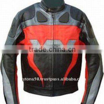 DL-1202 Leather Motorbike Racing Jacket , Leather Sports Wears