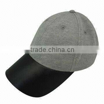 100% PU Leather Peaks Baseball Cap in Special Style