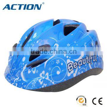 safety kid bicycle helmet skate helmet black EPS blue shinning