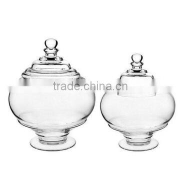 Wholesale clear apothecary jar with lid