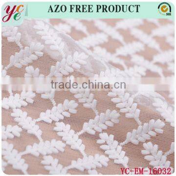 White Elegant Decorative Pattern Net Embroidery Fabric Design for Women photo-3