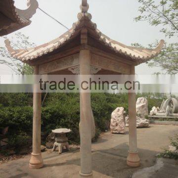 Classical stone building pavilion carvings