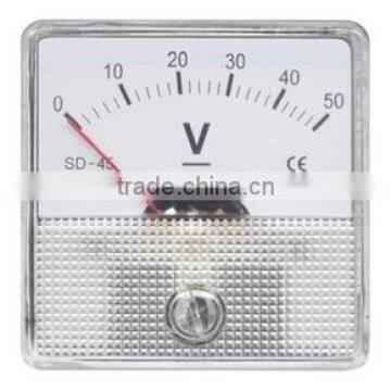 0-50V 45*45mmPanel Meter(Analog Panel Meter, Ammeter,Voltmeter)