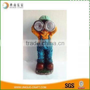 Resin Hedgehog Statue With Solar Light