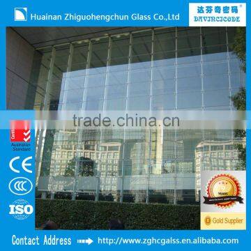 Clear/Coated Tempered Glass Panels Building Material