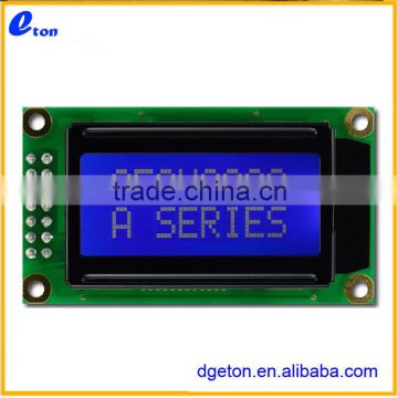 2X8 CHARACTER DOT MATRIX BLUE STN LCD DISPLAY MODUEL