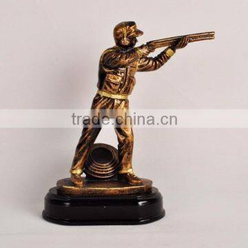 Resin shooting sport trophy cup in resin crafts