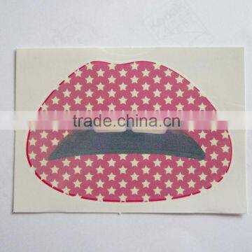 Custom Red Star Lip Temporary Tattoo Sticker Art Tattoo Sticker Factory photo-3