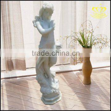 White Marble Stone Bust Marble Statue of Western Woman Portrait photo-6