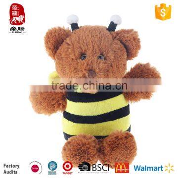 Sedex BSCI NICI Factory Plush Bee Bear Toy Cute Bear Soft Plush Bee Stuffed Teddy Bear