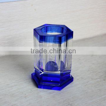 2014 newest crystal glass penholder for office decration or gifts pen holder