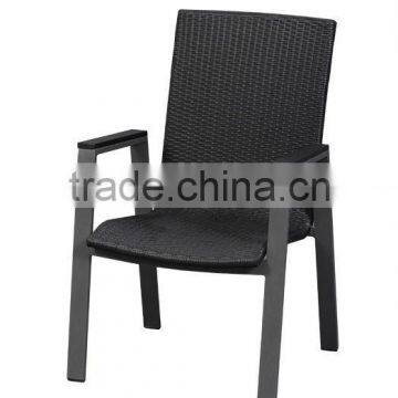 W/ Polywood Armrest Rattan Chair