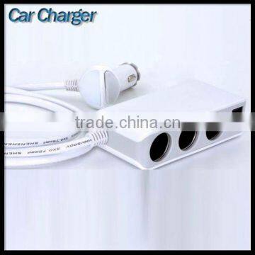 3 Ports Car Micro Usb Charger For Cigarette