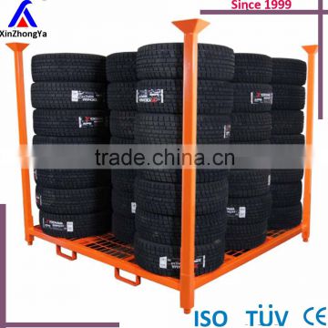 Industrial warehouse tyre storage stacking rack