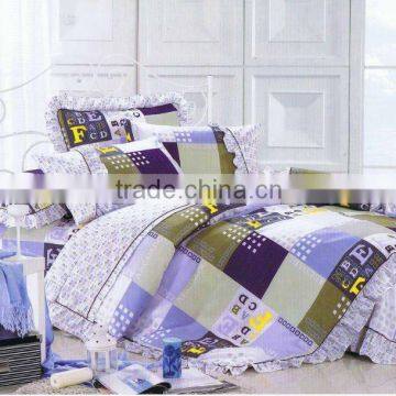 flower print 100% Polyester Jacquard Bedding Sets only $1-$2