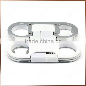 USB Data Sync Charge 8 Pin Key Chain USB Cable Bottle Opener, For Iphone Bottle Opener Keychain Cable photo-3