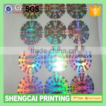 Waterproof authenticity hologram Sticker with 3D Rainbow Effect