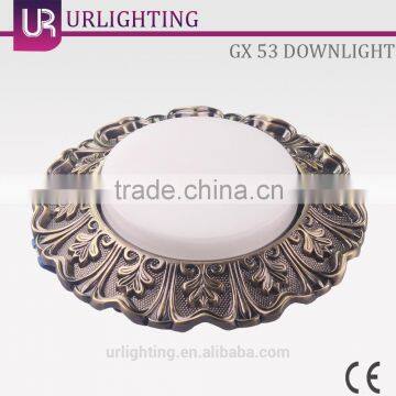 Antique-Bronze Style Zinc Alloy Ceiling Light, Downlight with Antique-Bronze Style GX 53