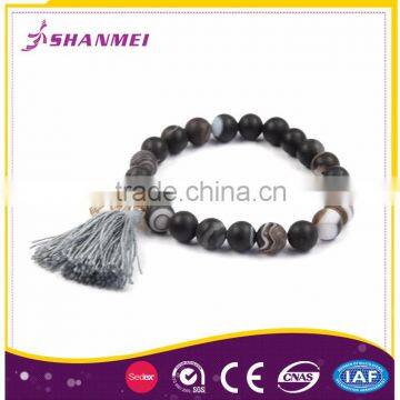 Strict QC Manufacturer Cotton Tassel Stretch Fashion Bracelet Bangle photo-4