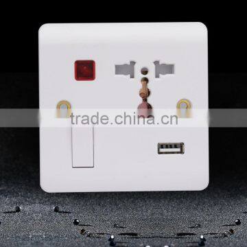 electrical multi 3 pin MF usb plug socket