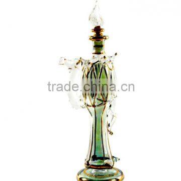 Camel Handmade Glass Perfume Bottle with 14 k gold