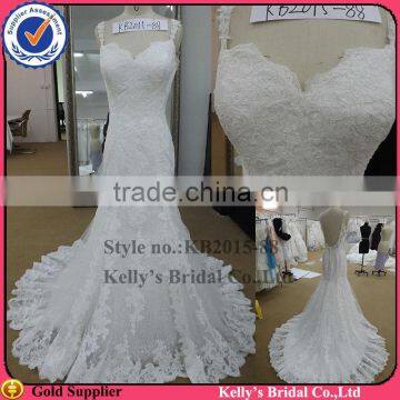 new arrival sexy spaghetti strap lace mermaid wedding dress