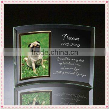 Fancy Curved Plexiglass Picture Frame For Pet Souvenir