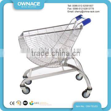 80L European Style Fan-Shaped Supermarket Foldable Shopping Trolley photo-2