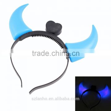 2016 new wholesale Novelty LED Devil Horns Flashing christmas Light Headband